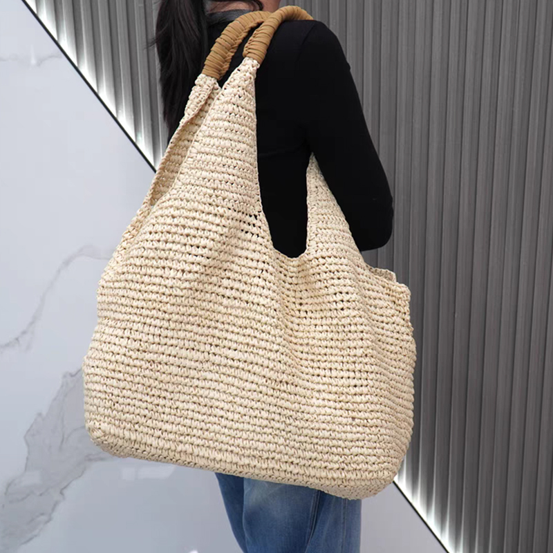 Women'S Raffia Bags - Damska torba typu tote o dużej